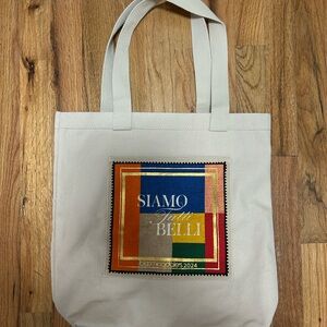 Canvas Tote Bag with Colorful Patch